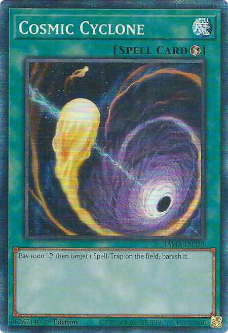Cosmic Cyclone (CR) trading card from Tactical Masters Cosmic Cyclone (CR) - Tactical Masters YuGiOh trading card