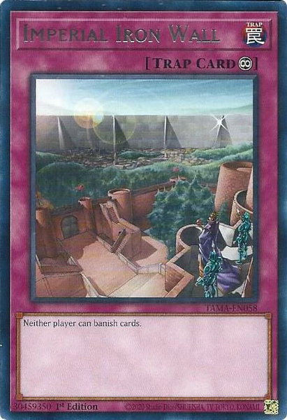 Imperial Iron Wall trading card from Tactical Masters Imperial Iron Wall - Tactical Masters YuGiOh trading card