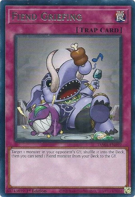 Fiend Griefing - Tactical Masters YuGiOh trading card