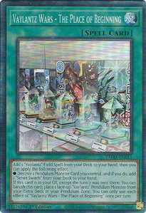 Vaylantz Wars - The Place of Beginning (CR) - Tactical Masters (TAMA) #TAMA-EN011 - Collector's Rare YuGiOh Trading Card