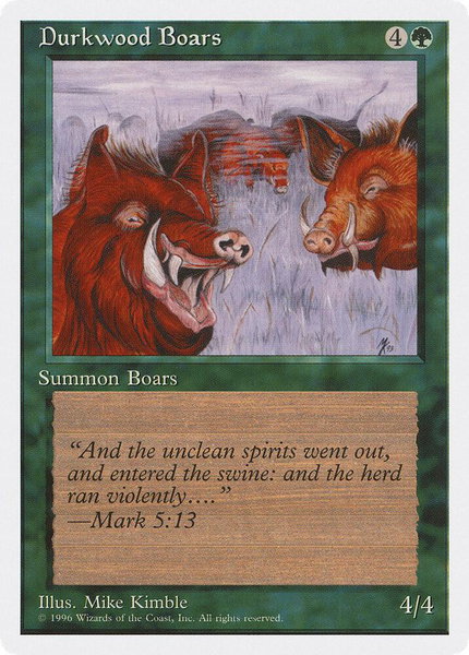 Durkwood Boars - Introductory Two-Player Set Magic: The Gathering trading card