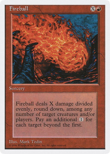 Fireball trading card from Introductory Two-Player Set Fireball - Introductory Two-Player Set Magic: The Gathering trading card