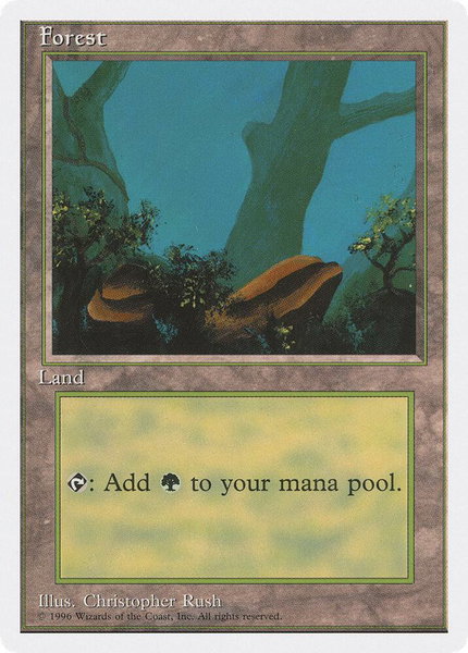 Forest (A) trading card from Introductory Two-Player Set Forest (A) - Introductory Two-Player Set Magic: The Gathering trading card