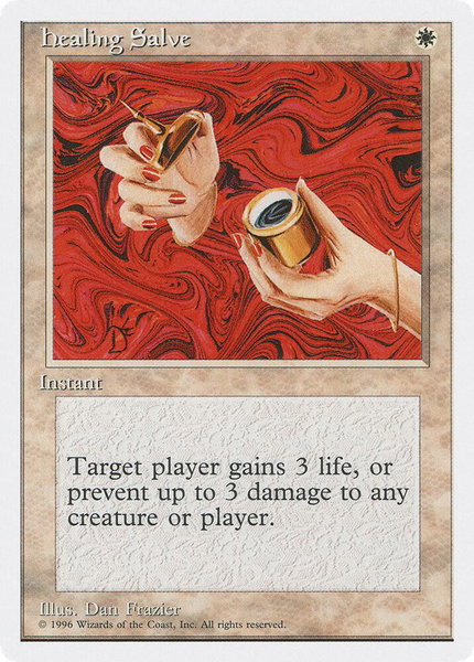 Healing Salve trading card from Introductory Two-Player Set Healing Salve - Introductory Two-Player Set Magic: The Gathering trading card