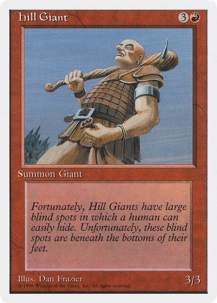 Hill Giant trading card from Introductory Two-Player Set Hill Giant - Introductory Two-Player Set Magic: The Gathering trading card