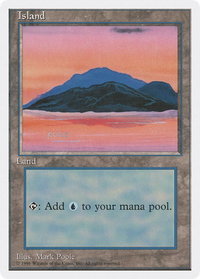 Island (C) - Introductory Two-Player Set (2PS) #58 - Land Magic: The Gathering Trading Card