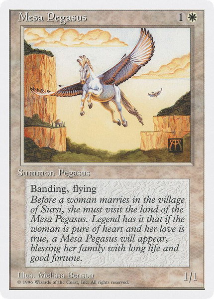 Mesa Pegasus trading card from Introductory Two-Player Set Mesa Pegasus - Introductory Two-Player Set Magic: The Gathering trading card