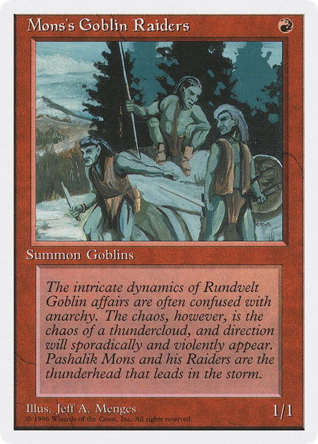 Mons's Goblin Raiders - Introductory Two-Player Set Magic: The Gathering trading card