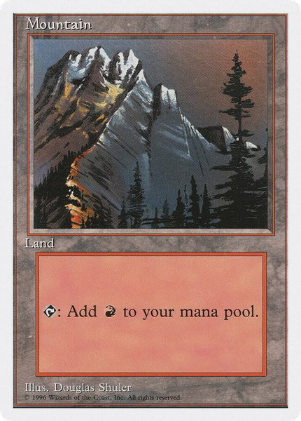 Mountain (A) trading card from Introductory Two-Player Set Mountain (A) - Introductory Two-Player Set Magic: The Gathering trading card