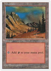 Mountain (C) - Introductory Two-Player Set (2PS) #64 - Land Magic: The Gathering Trading Card