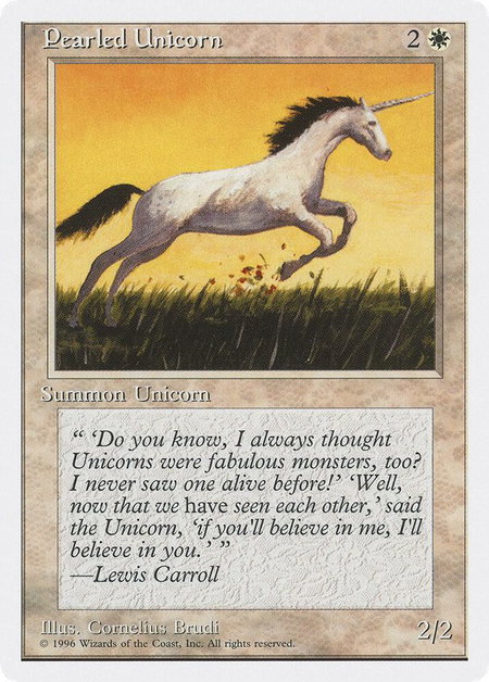Pearled Unicorn - Introductory Two-Player Set Magic: The Gathering trading card