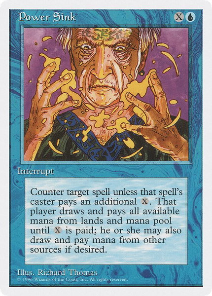 Power Sink trading card from Introductory Two-Player Set Power Sink - Introductory Two-Player Set Magic: The Gathering trading card