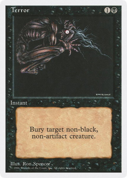 Terror trading card from Introductory Two-Player Set Terror - Introductory Two-Player Set Magic: The Gathering trading card