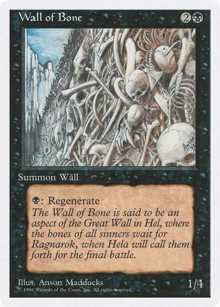 Wall of Bone - Introductory Two-Player Set Magic: The Gathering trading card