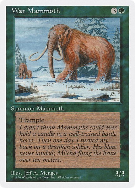 War Mammoth trading card from Introductory Two-Player Set War Mammoth - Introductory Two-Player Set Magic: The Gathering trading card