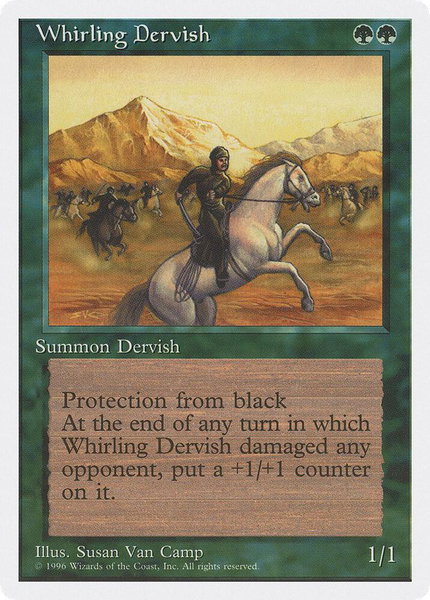 Whirling Dervish trading card from Introductory Two-Player Set Whirling Dervish - Introductory Two-Player Set Magic: The Gathering trading card