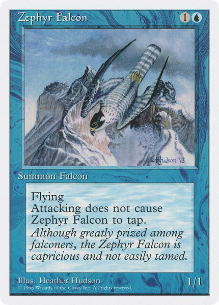 Zephyr Falcon trading card from Introductory Two-Player Set Zephyr Falcon - Introductory Two-Player Set Magic: The Gathering trading card