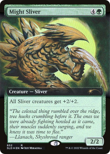 Might Sliver (Extended Art) - Secret Lair Drop Series Magic: The Gathering trading card