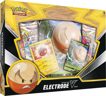 Hisuian Electrode V Box trading card from SWSH08: Fusion Strike Hisuian Electrode V Box - SWSH08: Fusion Strike Pokémon trading card
