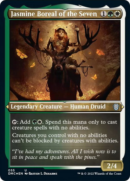 Jasmine Boreal of the Seven (Foil Etched) trading card from Commander: Dominaria United Jasmine Boreal of the Seven (Foil Etched) - Commander: Dominaria United Magic: The Gathering trading card
