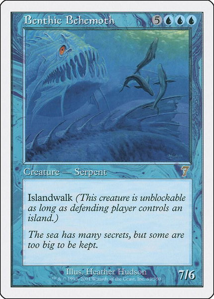 Benthic Behemoth trading card from 7th Edition Benthic Behemoth - 7th Edition Magic: The Gathering trading card