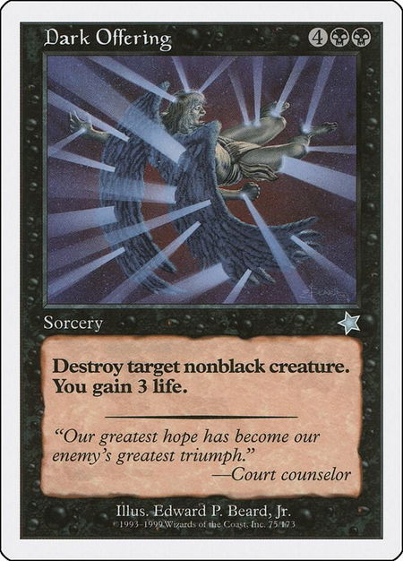 Dark Offering - Starter 1999 Magic: The Gathering trading card