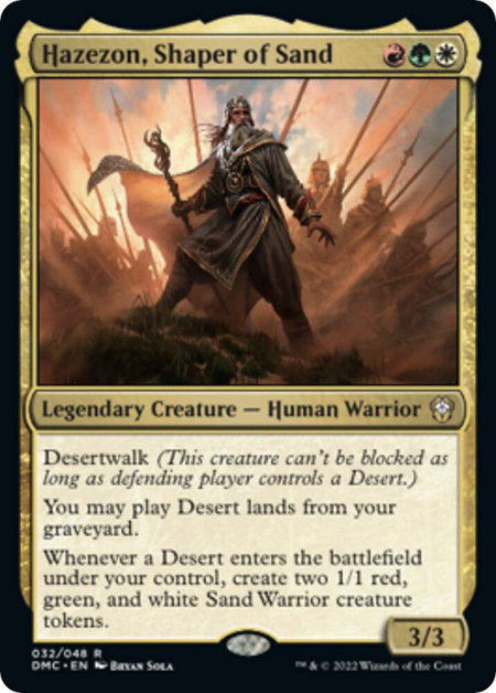 Hazezon, Shaper of Sand - Commander: Dominaria United Magic: The Gathering trading card
