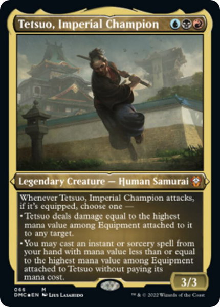 Tetsuo, Imperial Champion (Foil Etched) trading card from Commander: Dominaria United Tetsuo, Imperial Champion (Foil Etched) - Commander: Dominaria United Magic: The Gathering trading card