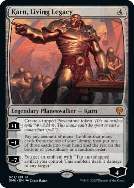 Karn, Living Legacy trading card from Dominaria United Karn, Living Legacy - Dominaria United Magic: The Gathering trading card