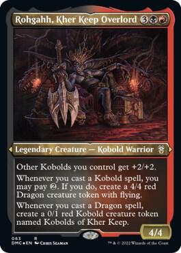 Rohgahh, Kher Keep Overlord (Foil Etched) trading card from Commander: Dominaria United Rohgahh, Kher Keep Overlord (Foil Etched) - Commander: Dominaria United Magic: The Gathering trading card