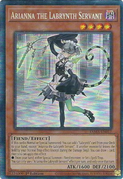 Arianna the Labrynth Servant (CR) trading card from Tactical Masters Arianna the Labrynth Servant (CR) - Tactical Masters YuGiOh trading card