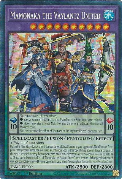 Mamonaka the Vaylantz United (CR) - Tactical Masters YuGiOh trading card