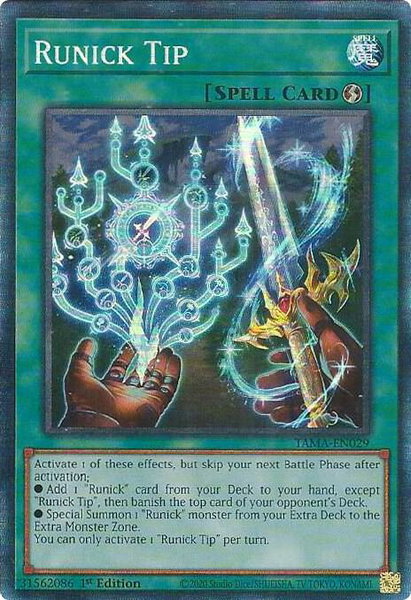 Runick Tip (CR) trading card from Tactical Masters Runick Tip (CR) - Tactical Masters YuGiOh trading card