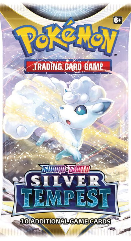 Silver Tempest Booster Pack trading card from SWSH12: Silver Tempest Silver Tempest Booster Pack - SWSH12: Silver Tempest Pokémon trading card