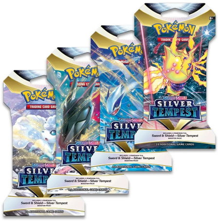 Silver Tempest Sleeved Booster Pack Art Bundle [Set of 4] - SWSH12: Silver Tempest Pokémon trading card