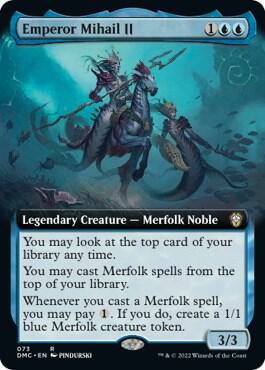 Emperor Mihail II (Extended Art) trading card from Commander: Dominaria United Emperor Mihail II (Extended Art) - Commander: Dominaria United Magic: The Gathering trading card