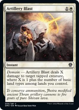 Artillery Blast - Dominaria United Magic: The Gathering trading card