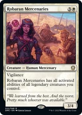 Robaran Mercenaries trading card from Commander: Dominaria United Robaran Mercenaries - Commander: Dominaria United Magic: The Gathering trading card