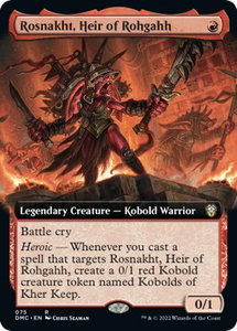 Rosnakht, Heir of Rohgahh (Extended Art) - Commander: Dominaria United (DMC) #75 - Rare Magic: The Gathering Trading Card