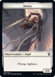 Angel Token - Commander: Dominaria United (DMC) #1 - Token Magic: The Gathering Trading Card