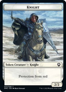 Knight Token - Commander: Dominaria United (DMC) #3 - Token Magic: The Gathering Trading Card