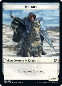 Knight Token - Commander: Dominaria United (DMC) #3 - Token Magic: The Gathering Trading Card