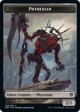 Phyrexian Token trading card from Dominaria United Phyrexian Token - Dominaria United Magic: The Gathering trading card