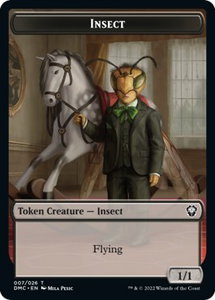 Insect Token - Commander: Dominaria United (DMC) #7 - Token Magic: The Gathering Trading Card