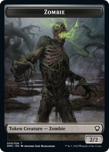 Zombie Token - Commander: Dominaria United (DMC) #9 - Token Magic: The Gathering Trading Card