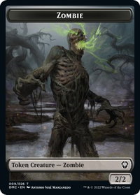 Zombie Token - Commander: Dominaria United (DMC) #9 - Token Magic: The Gathering Trading Card
