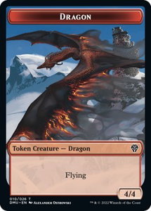 Dragon Token - Dominaria United (DMU) #10 - Token Magic: The Gathering Trading Card