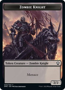 Zombie Knight // Knight Double-Sided Token - Commander: Dominaria United (DMC) #5 // 3 - Token Magic: The Gathering Trading Card