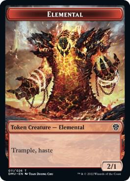 Elemental Token trading card from Dominaria United Elemental Token - Dominaria United Magic: The Gathering trading card