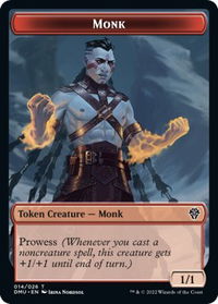 Monk Token - Dominaria United (DMU) #14 - Token Magic: The Gathering Trading Card